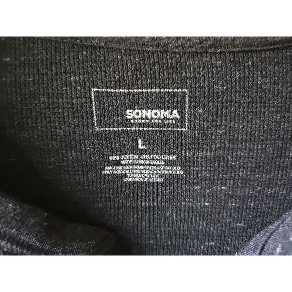 Sonoma Sweater Men's Large Gray Supersoft Thermal Long Sleeve Pullover Shirt - Picture 2 of 8